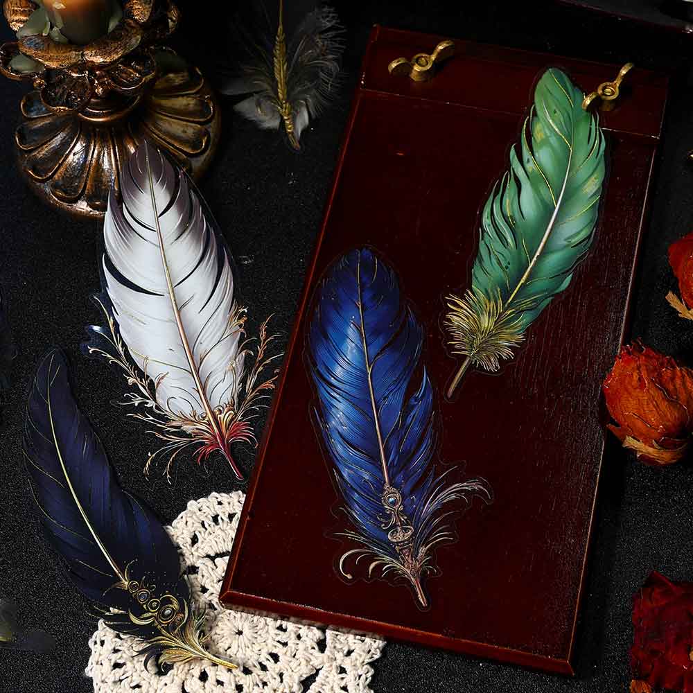 Rainbow-Colors-Feather-Sticker